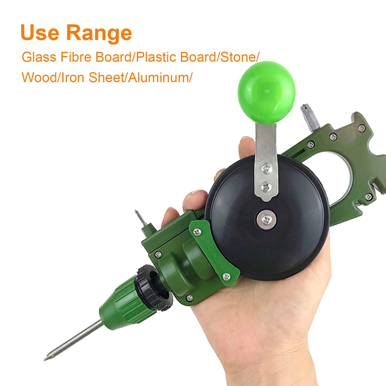 Home Use Hand Crank Puncher Portable Tile Glass Circle Cutter Multi-Functional Handheld Cutting Tool