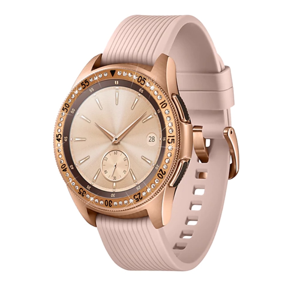 Bezel cover til samsung gear  s3 frontier metal-sæt diamant bezel til samsung galaxy watch 42mm 46mm ur tilbehør