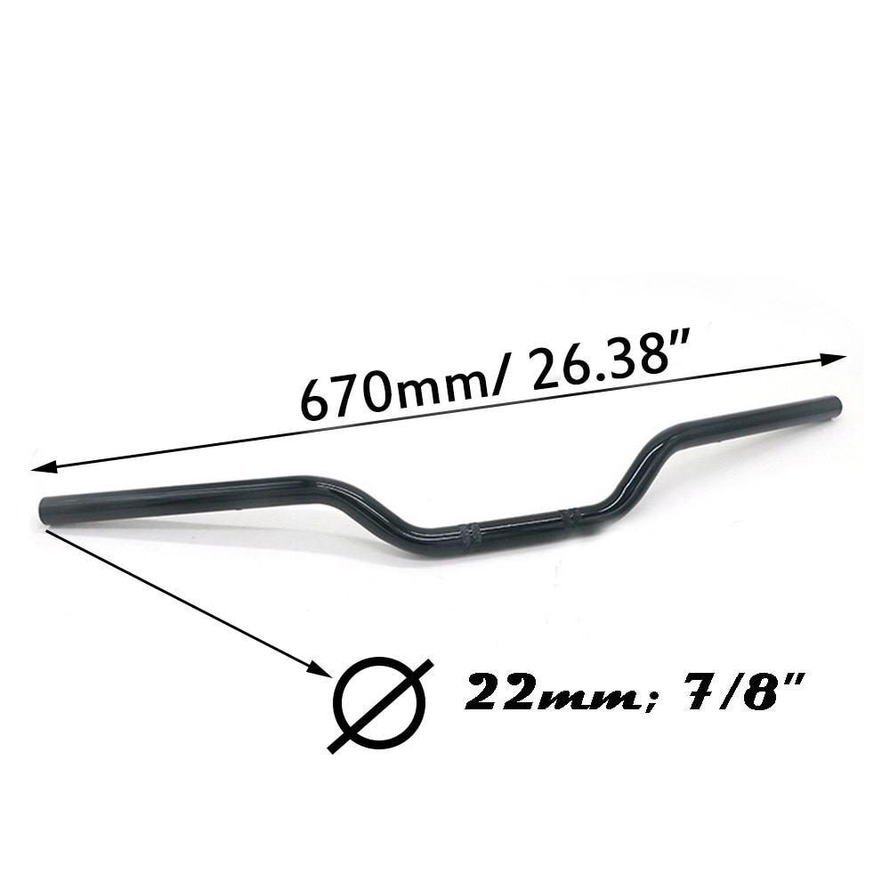 Motorsykkel styre 22mm jern håndtak 7/8 "vintage metall refit styret høy høy retro drag bar cruiser bobber chopper