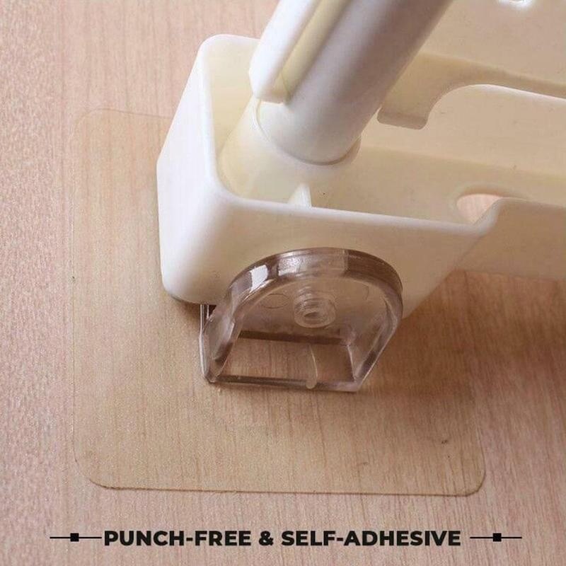 Wardrobe Partition Holder Transparent Self Adhesive Hook Divider Storage Holder Layered Isolation Wardrobe Partition Holder