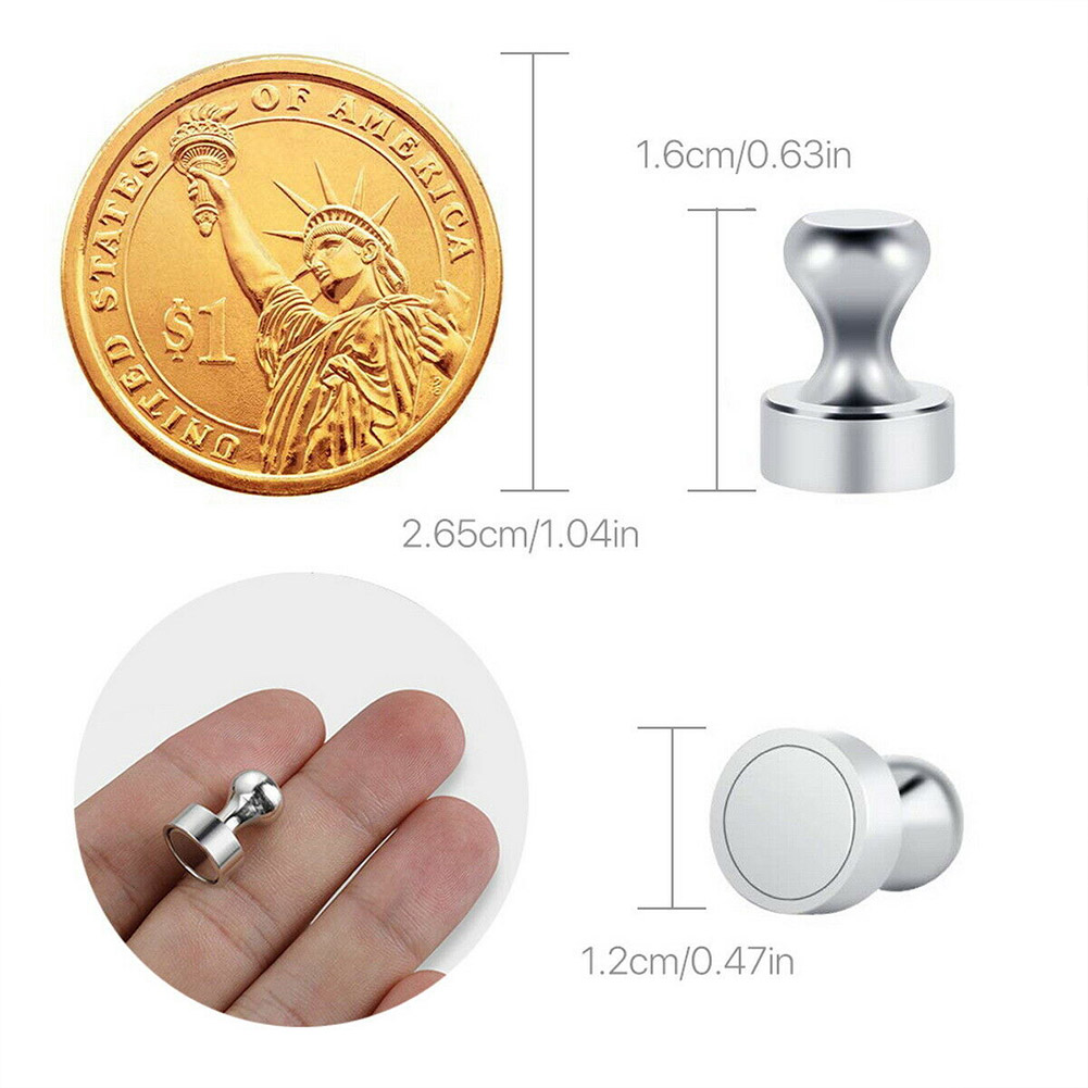 10/20x pines magnéticos imanes de neodimio Pin tablero imán para tablero imanes de cono imanes de nevera súper fuertes para herramienta de almacenamiento en el hogar