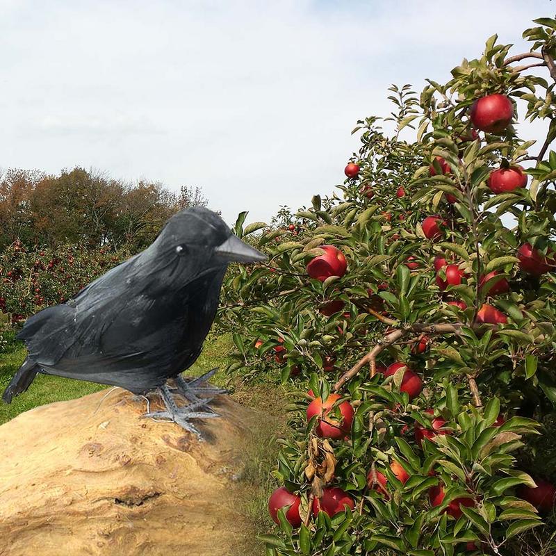Halloween High-end Simulated Crow Props Halloween Decoration Farm Garden Raven Bird Repellent Ornaments Prop Decor