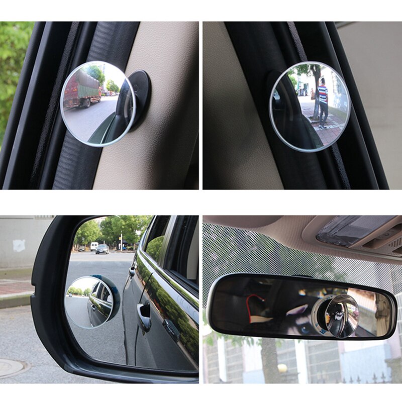360 Graden Groothoek Verstelbare Auto Achteruitrijcamera Bolle Spiegel Verstelbare Auto Terug Spiegel Voertuig Blind Spot Randloze