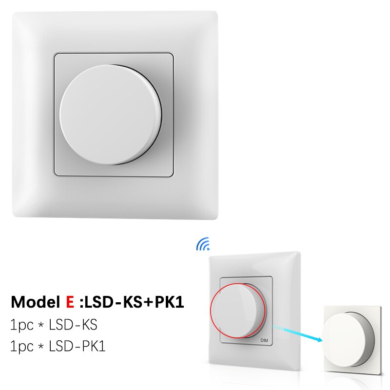 Triac LED Dimmer 220V 230V 110VAC 2.4G PK1/Wifi Remote Control Brightness adjustment for Single Color LED dimmable light bulb: Model E