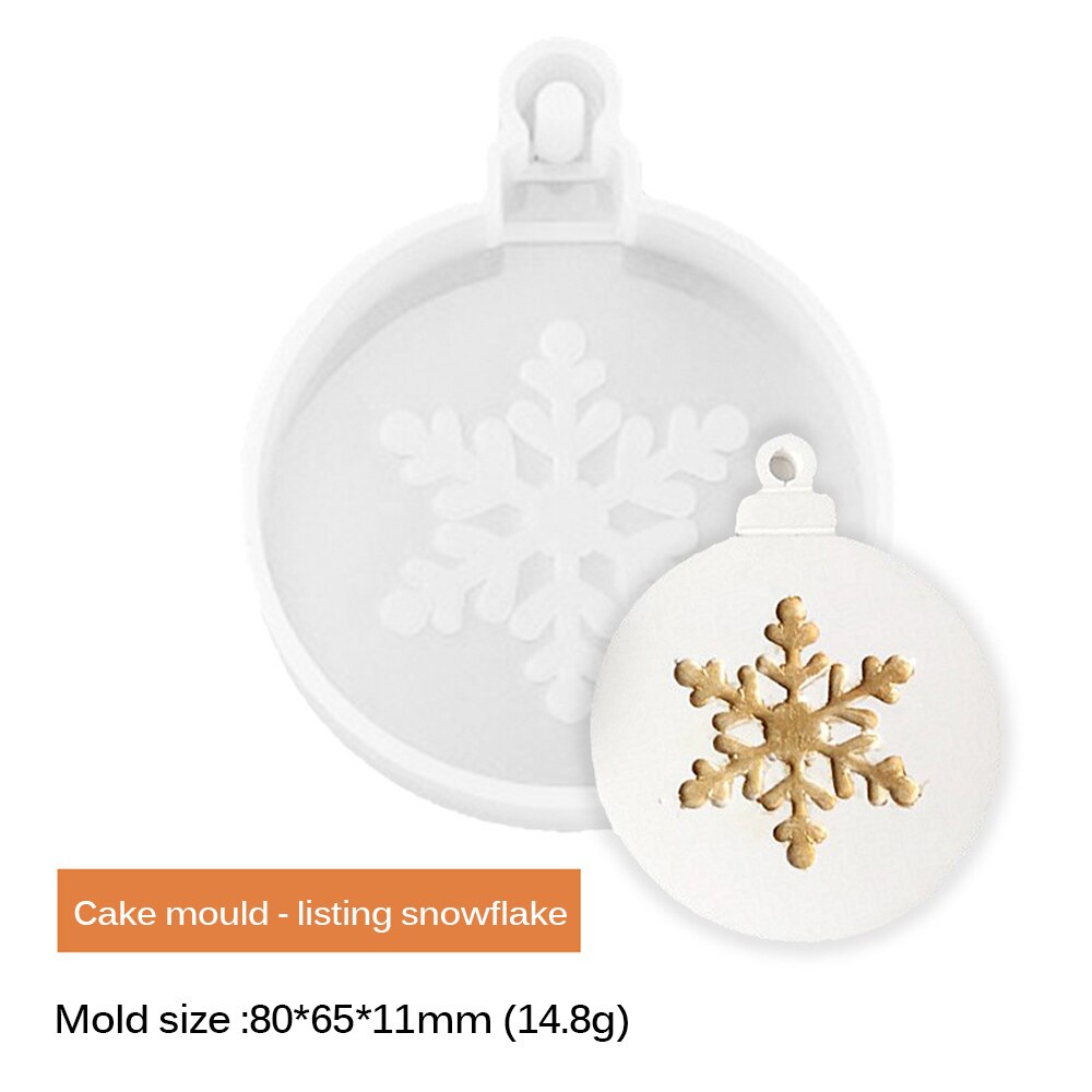 6 Pcs DIY Craft Snowflake Molds Making Clay Plaster Cement Mould Tool Toys Xmas Tree Silicone Mold Toy Ornaments Christmas Decor