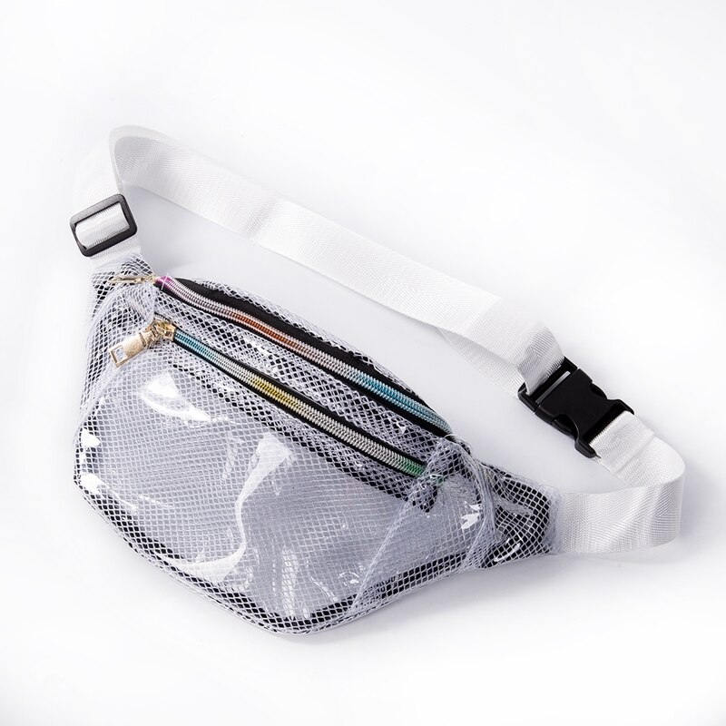 Stor rumpeveske midje jenter kvinner reiser justerbar reiseveske fanny pack reise gjennomsiktig hofte rumpeveske veske midjeveske brystkasse
