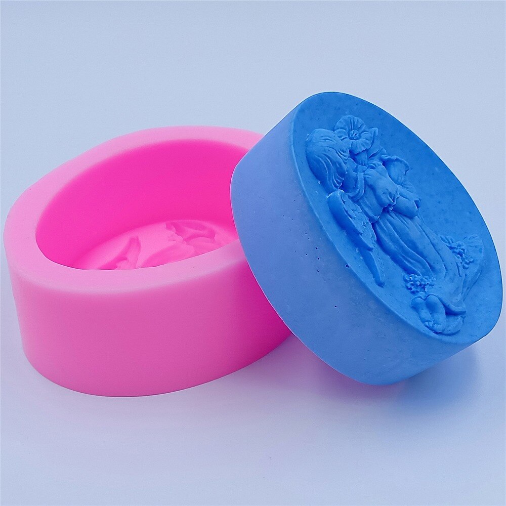 Bloemenengel zeepmal handgemaakte siliconen mal voor het maken van zeep