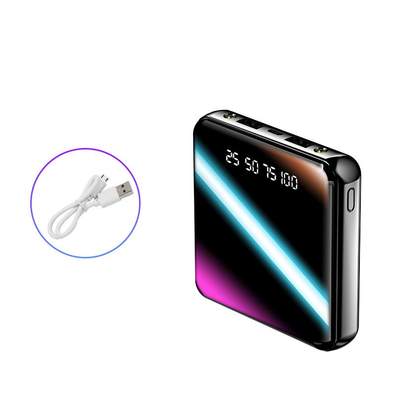 30000mAh Accumulatori E Caricabatterie Di Riserva Quadrato Del Telefono Mobile Veloce Caricabatterie Da Viaggio 2USB di ILLUMINAZIONE A LED Per I Telefoni intelligenti Caricatore Esterno Batteria esterna: black