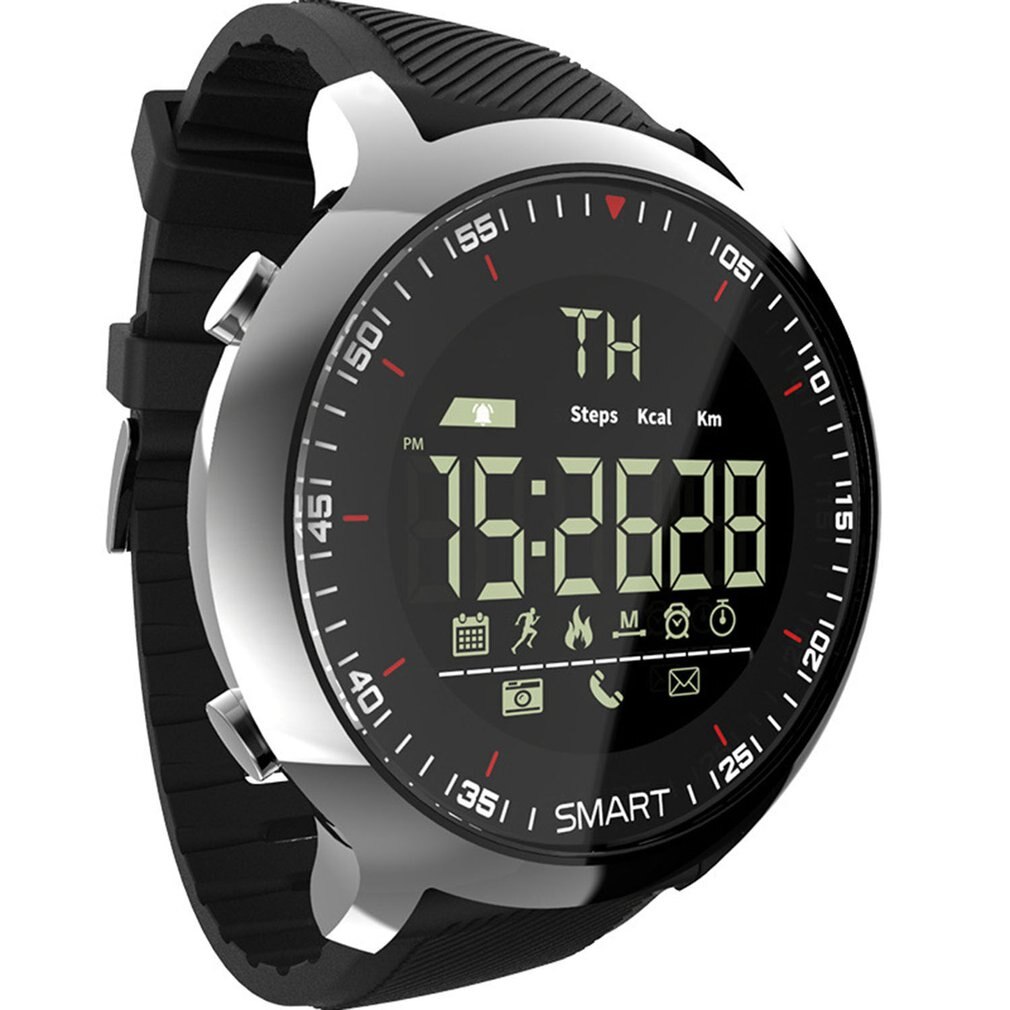 Ex18 relógio inteligente à prova dwaterproof água luminosa pedômetro mensagem de telefone ao ar livre masculino smartwatches