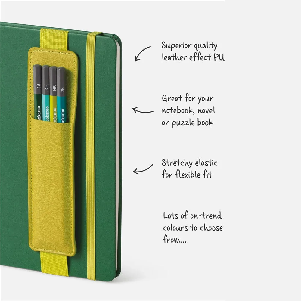 Leren Pennen Etui - Elastische Gesp Notitieboek Hoes - School & Kantoor Schrijfwaren