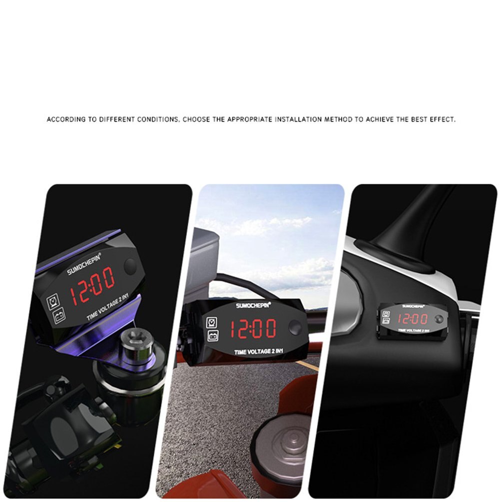 Digital Voltmeter Kalibrieren Lesen LED-anzeige Spannung Meter Spannung Tafel Meter Elektromobil Motorrad Auto