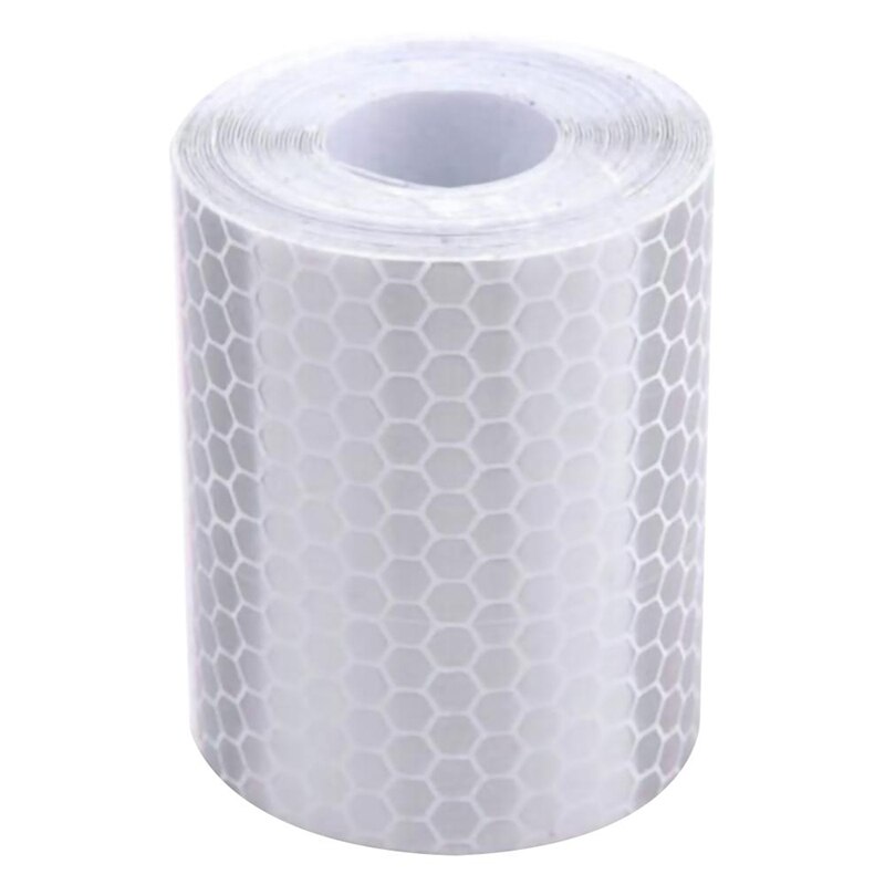 Fluorescerende Fiets Reflecterende Stickers Fiets Reflecterende Tape Mtb Lijm Reflectoren Tape Strips Fietsen Velg Decor: White 5cm 3m