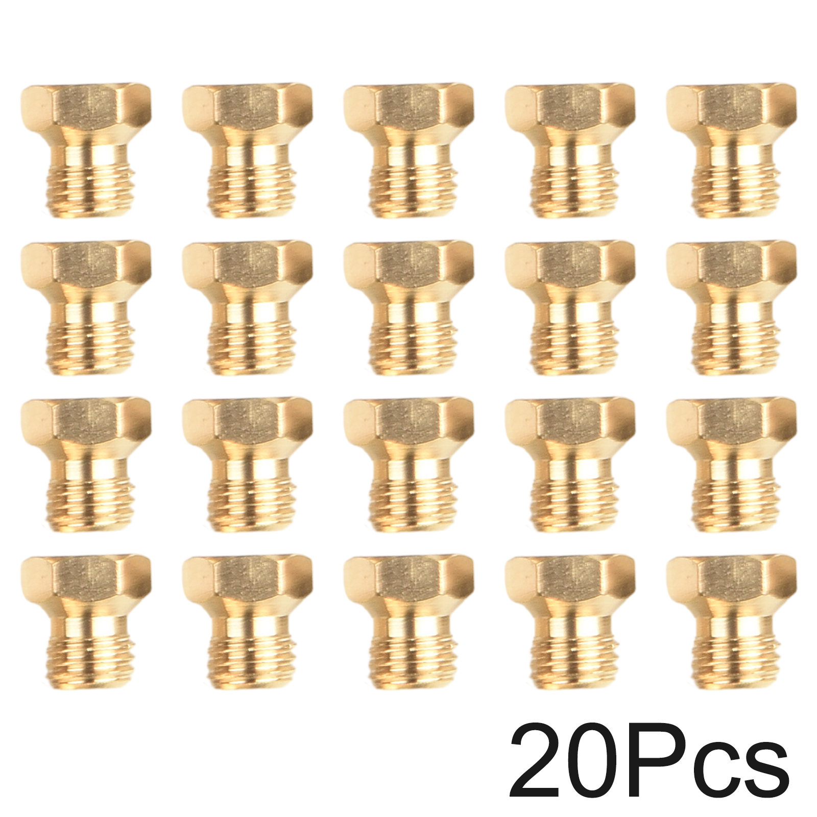 5/20PCS Propane Gas Nozzles 0.5mm Orifice Brass Jet Nozzle Propane Burner Orifice Kit Grill Replacement Parts LP Gas M6*0.75mm