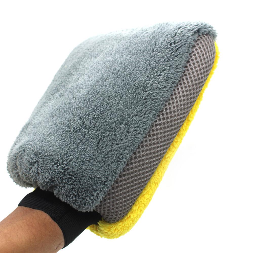 1pc mikrofiber bilvask motorsykkel rengjøringskluter klassisk vask til bil anti modnere rimelig nyttig gul grå