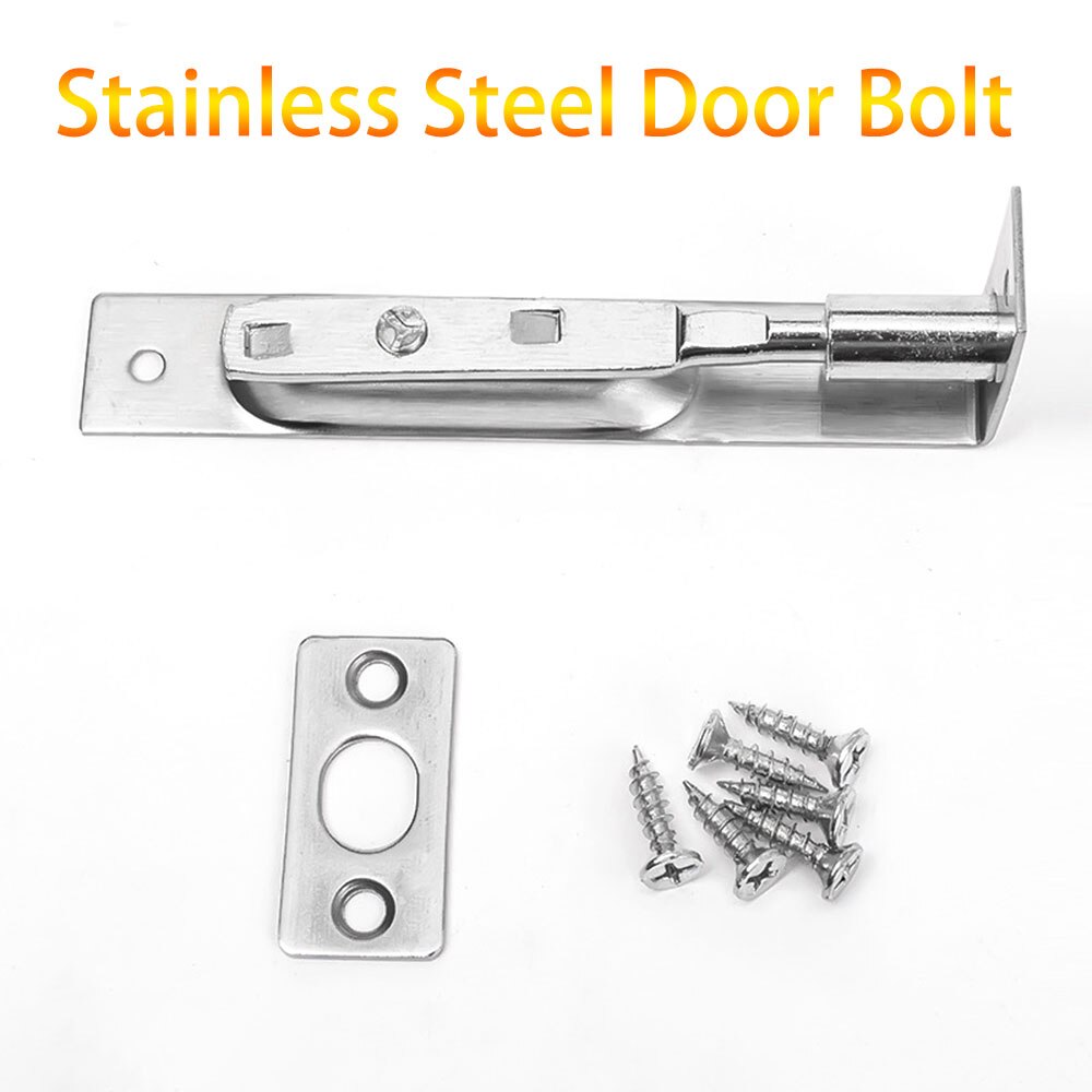 6/8/10inch Stainless Steel Hidden Door Bolt Box Security Guard Door Latch Sliding Lock Invisible Latch Hidden