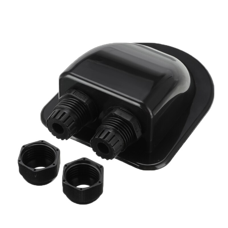 Rv Dak Draad Entry Klier Doos Camper Caravan Boot Universal Voor Rv Zonnepaneel Junction Box Waterdichte Dubbele Kabel