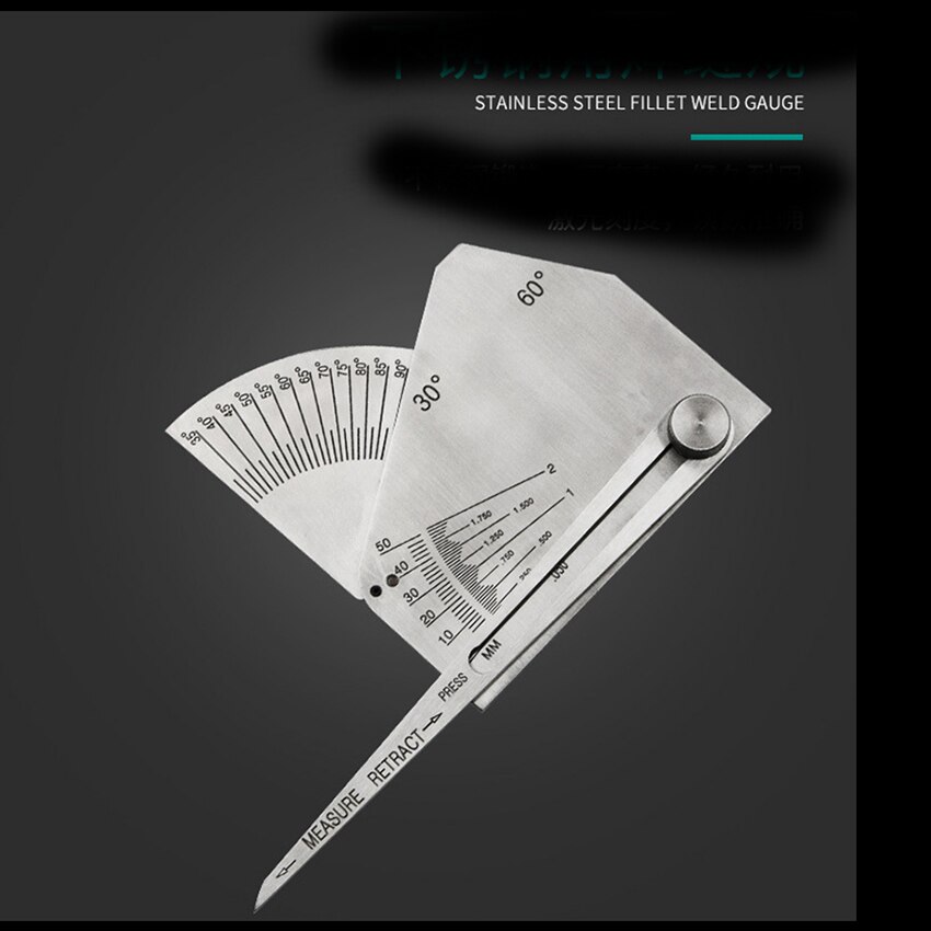 Bridge Cam Hoge Hardheid Roestvrij Staal Weld Gauge Lassen Inspectie Heerser voor Mechanische Draad Debugging Meetinstrument