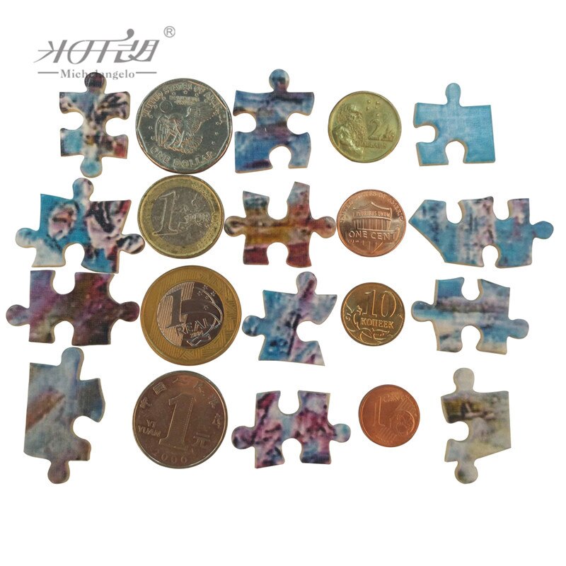 Puzzle en bois Michelangelo, pavillon du vieux maître chinois Tengwang, jouet éducatif décoratif, peinture murale, 500, 1000 pièces