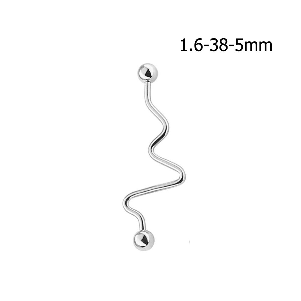 3 stks/partij Neus Staal Segment Ringen Oor Septum Oor Cartliage Piercings Tragus Orelha Lip Labret Tong Ring Piercing Lichaam Sieraden: Style 8