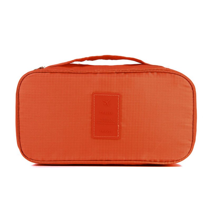 Ondergoed bh sokken organizer box draagbare reis doek verpakking opbergtas vrouwen cosmetische make-up etui koffer reisaccessoires: Oranje