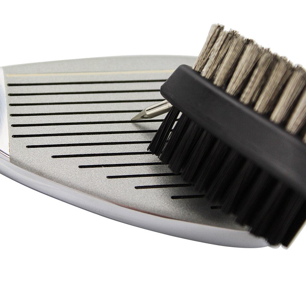 Golfkølle børste tilbehør rengøring 2 -sidet golf putter wedge kugle rille sæt værktøj
