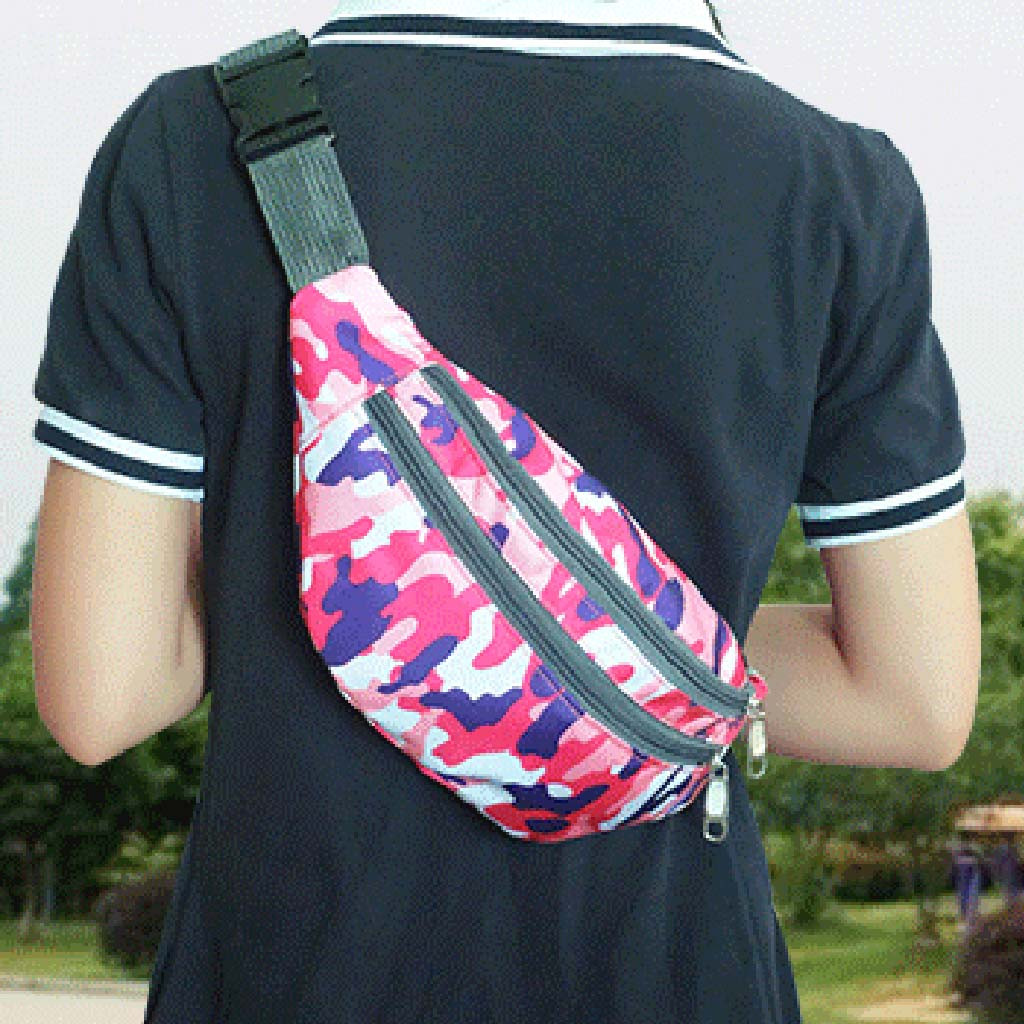 #25 skuldertaske unisex messenger taske camouflage sports skulder diagonal cross taske brystlommer talje taske taske