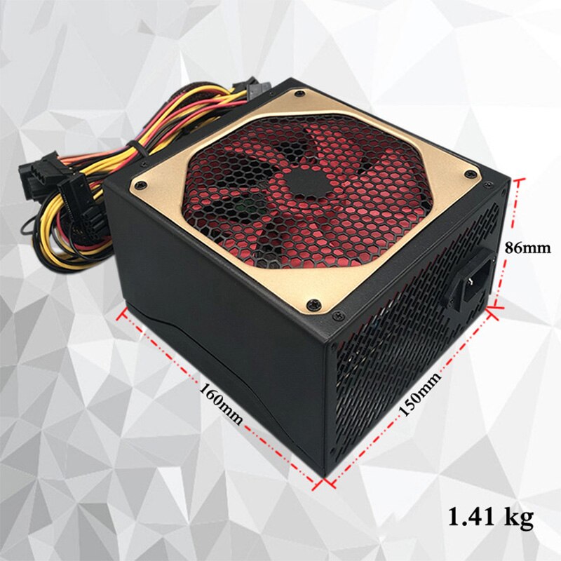 600W Power Supply PFC Silent Fan ATX 24pin PC Computer SATA Gaming PC Power Supply For Intel AMD Computer
