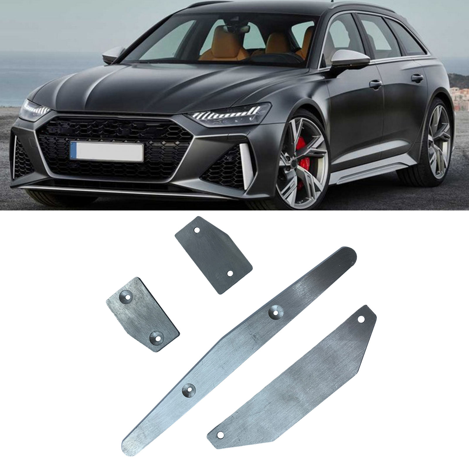 Vehicle 4-Pack Silver Chais Protectors Protection Plates ,Moulding Replacement Acceories for Arrma Limitle Skid Plates