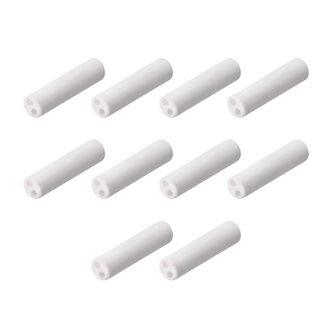 uxcell 10 Pcs 1mm Dia Ceramic Insulation Tube Twin Bore Porcelain Insulator Pipe for Heating Element