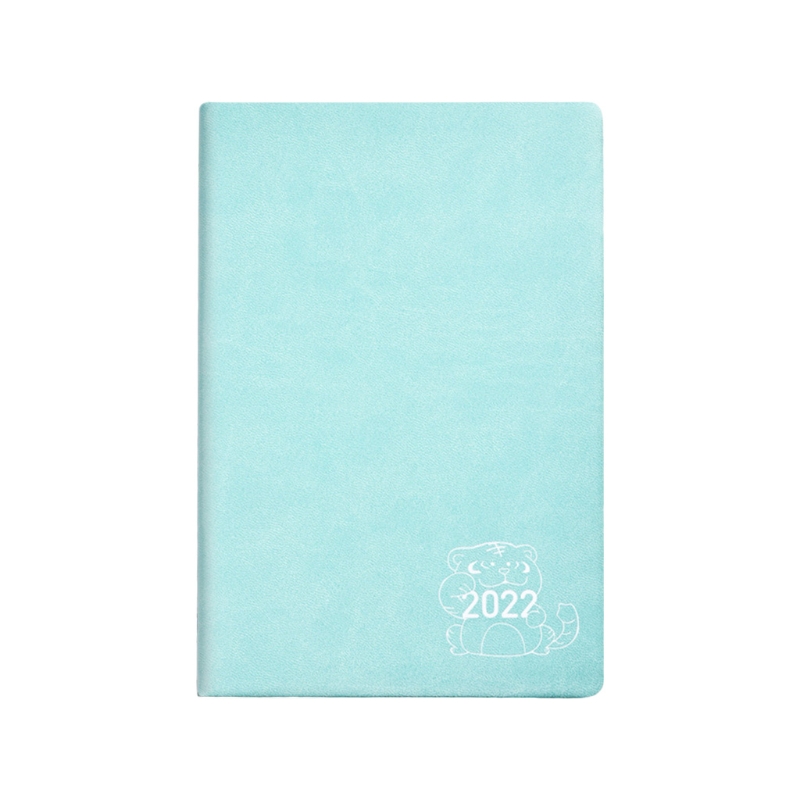 T8DB 2022 Daily Planner Appointment Diary with Hourly Timetable Ribbon Bookmark: Mint Green