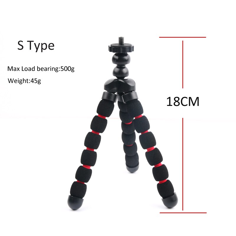 Octopus Tripod Stand Spider Flexible Mobile Mini trípode Gorillapod para iPhone GoPro Canon Nikon Sony Camera Table Desk: S  type