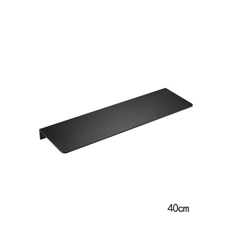 Étagère murale en aluminium brossé pour shampoing et cosmétiques, 30-50cm, pour salle de bain, toilette, cuisine, accessoires pour la maison: Black-40cm