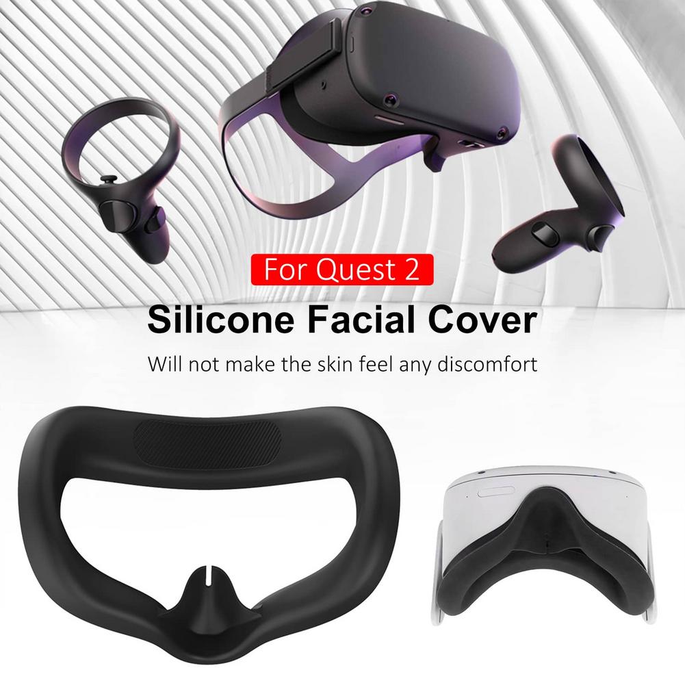Meta vr-brille, mehrfarbige gesichtsabdeckung für oculus quest 2 , zubehör, ersatz-augenabdeckung aus silikon für oculus quest 2, hülle
