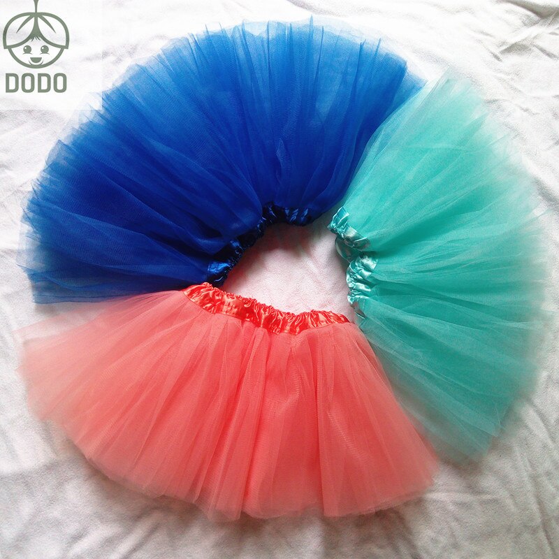 Falda de tutú para niñas, falda translúcida de hilo de red de 3 capas, hermoso color, falda de baile, falda deportiva barata para niñas, 1 unidad