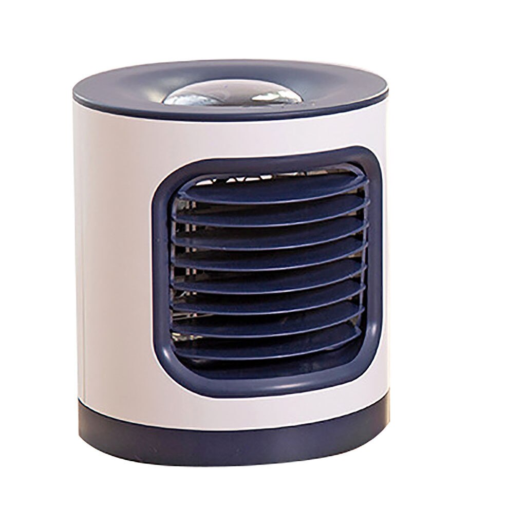 Mini Air Conditioner Portable Air Cooler Anion Fan Air Purifier Usb Charging Multifunction Air-conditioning Fan Home Cooler#gb40: Navy Blue