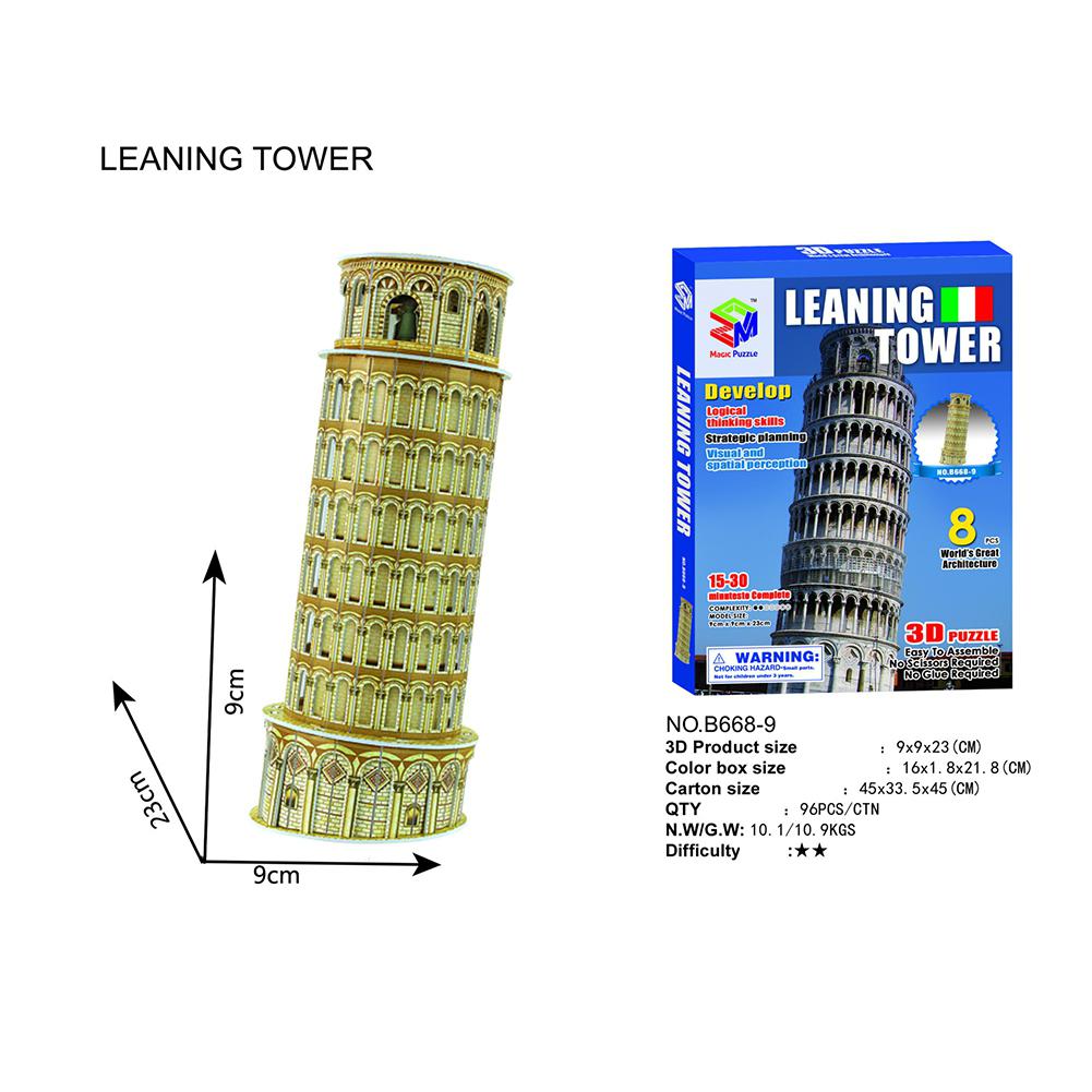 LeadingStar 3D Puzzle Tridimensionale Parola Edifici Famosi Architettura Di Puzzle Di Puzzle FAI DA TE Regalo Del Giocattolo per I Bambini di Età: 9