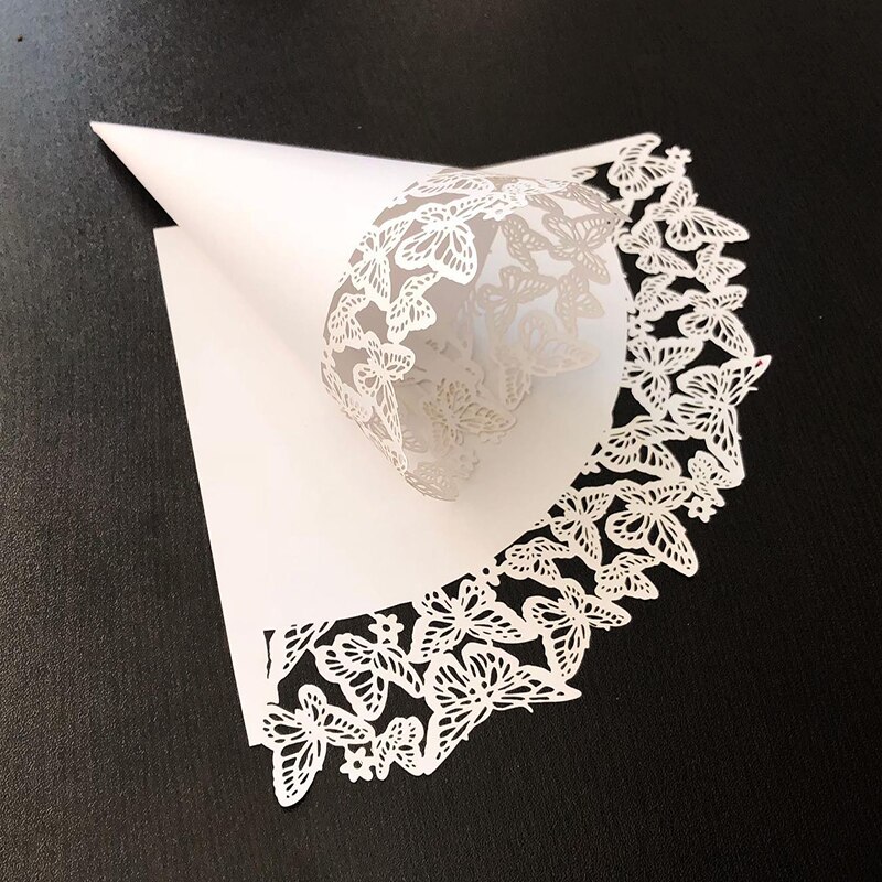 20Pcs Custom Wedding Confetti Kraftpapier Bloemblaadjes Snoep Geplaatst Natuurlijke Confetti Kegels Voor Bruiloft Verjaardag Decoratie