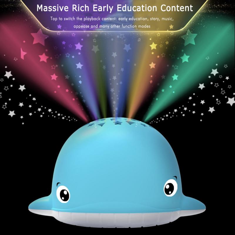 LED Night Light Mini Sensor Nightlight Music Lamp For Children Kids Baby Living Room Bedroom Lighting Cute Whale Decor Ornaments