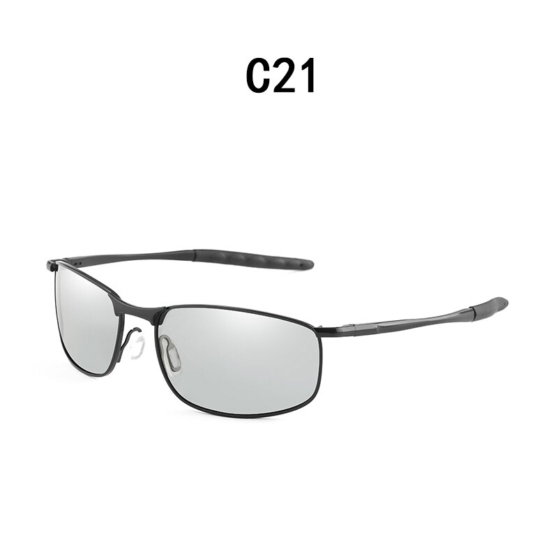 Photochromism Fishing Sunglasses Chameleon Men Women Outdoor Driving Sun Glasses Square Sunglasses Anti-UV Eyewear 11-KPBS1830: 11-KPBS1830-C21