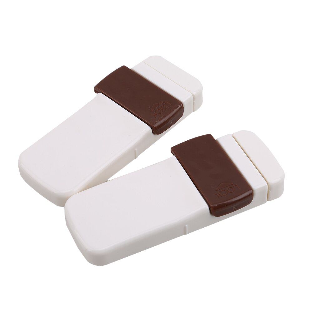 2pcs/set Baby Safety Drawer Locks Children Security Protection Lock For Cabinet Door Kids Safety Lock Securite Infant Room Stuff: brown