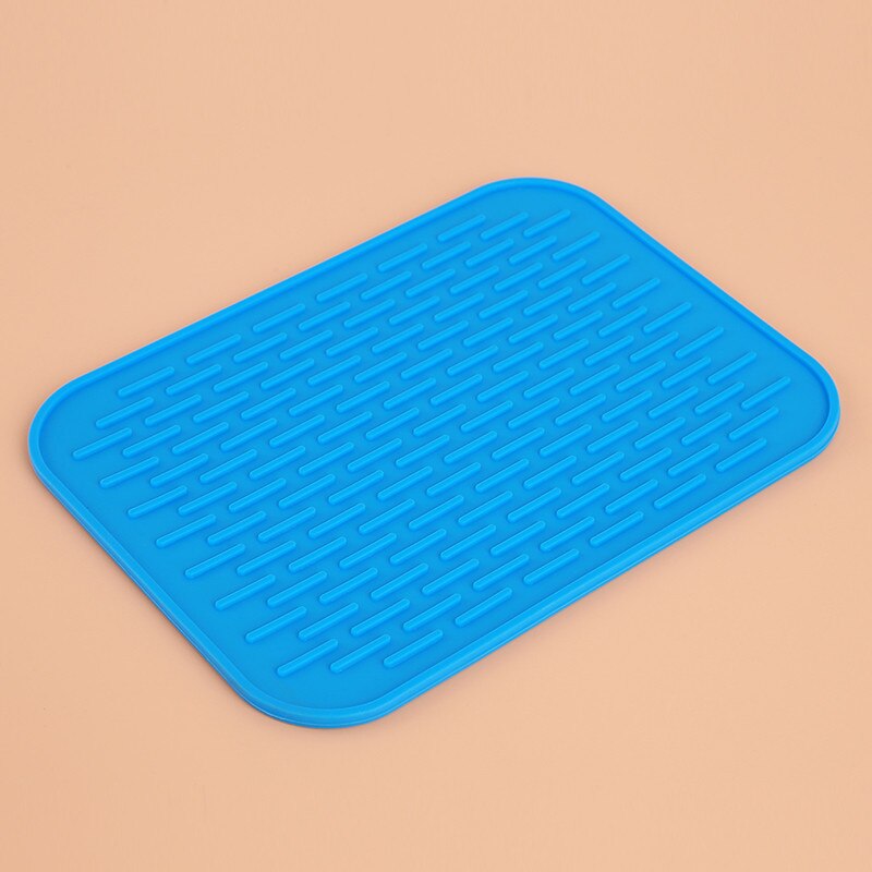 9 Kleuren Siliconen Mat Ovenschaal Oven Warmte-isolatie Pad Bakvormen Non-stick Dikke Pad Matten keuken Accessoires: blue