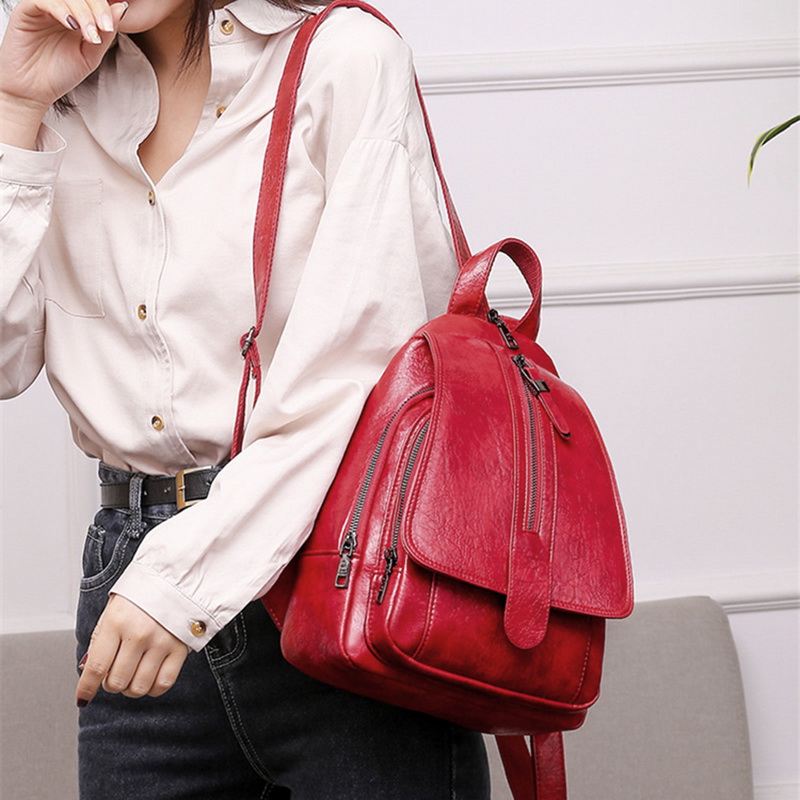 sac à dos femmes en cuir sacs à dos femme sac à bandoulière grand sacs d'école pour adolescentes voyage sac à dos