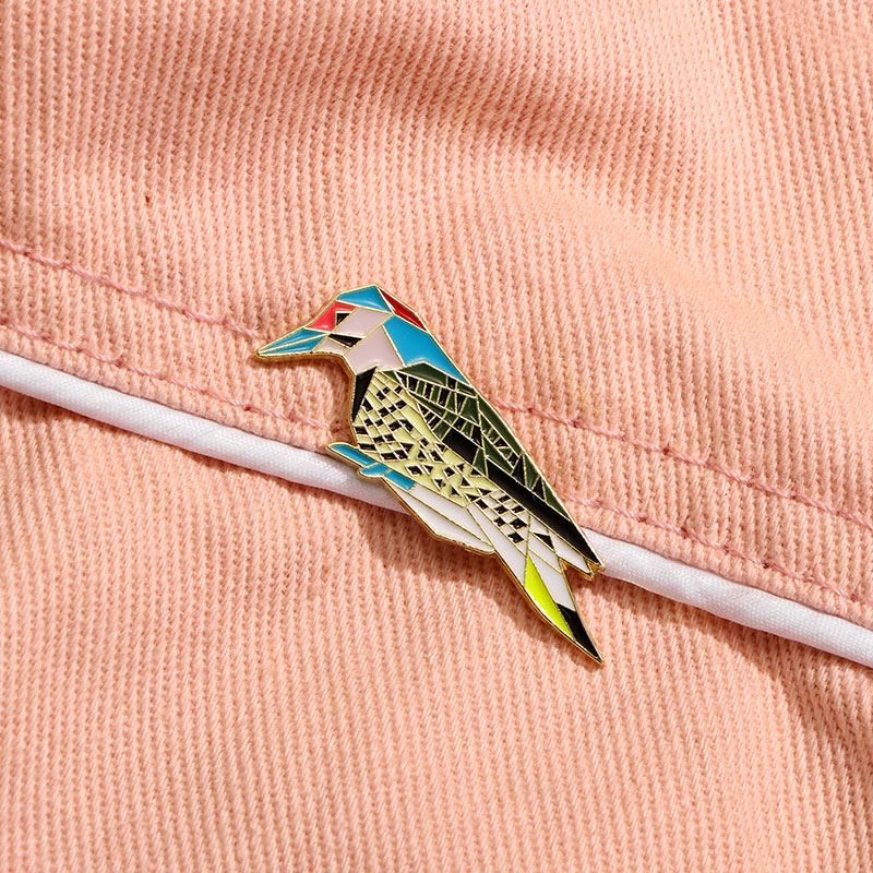 Hübsche Puzzle-aufbringen Eisvogel Emaille Broschen Bunte Schwalbe Vogel Kragen Stifte Für Rucksack Tasche Schmuck Mit