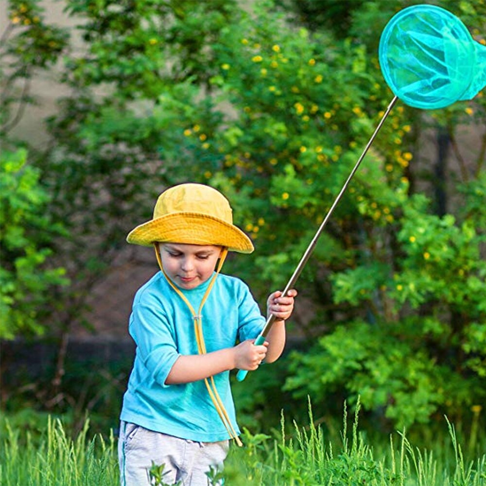 Kids Fishing Net Rainbow Telescopic Butterfly Net,Insect Catching Nets for Children Catching Insects Bug Small Fish