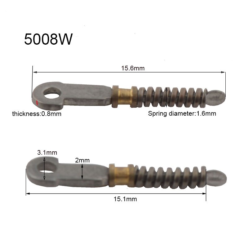 Vis de charnière à ressort pour lunettes, 100 pièces, flexible, branche, accessoire de réparation: Model 5008W