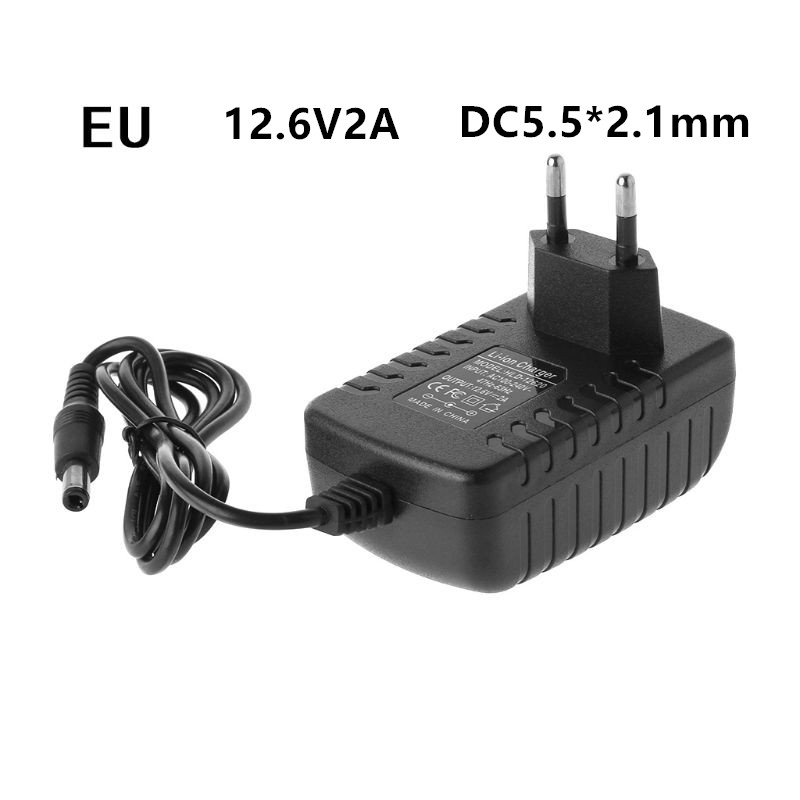 AC 100-240V DC 8.4V 12.6V 16.8V 1A 2A 1000MA Adapter Power Supply 16.8 V Volt charger plug for 18650 lithium Li-ion battery: Dark Grey