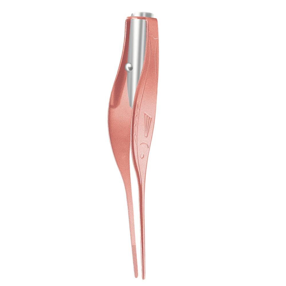Multifunctionele pincet lichtgevende baby oorsmeerreiniger led zaklamp oorstokje oorsmeer verwijderaar pincet oorcurette lepel gezondheidszorg: Roségoud