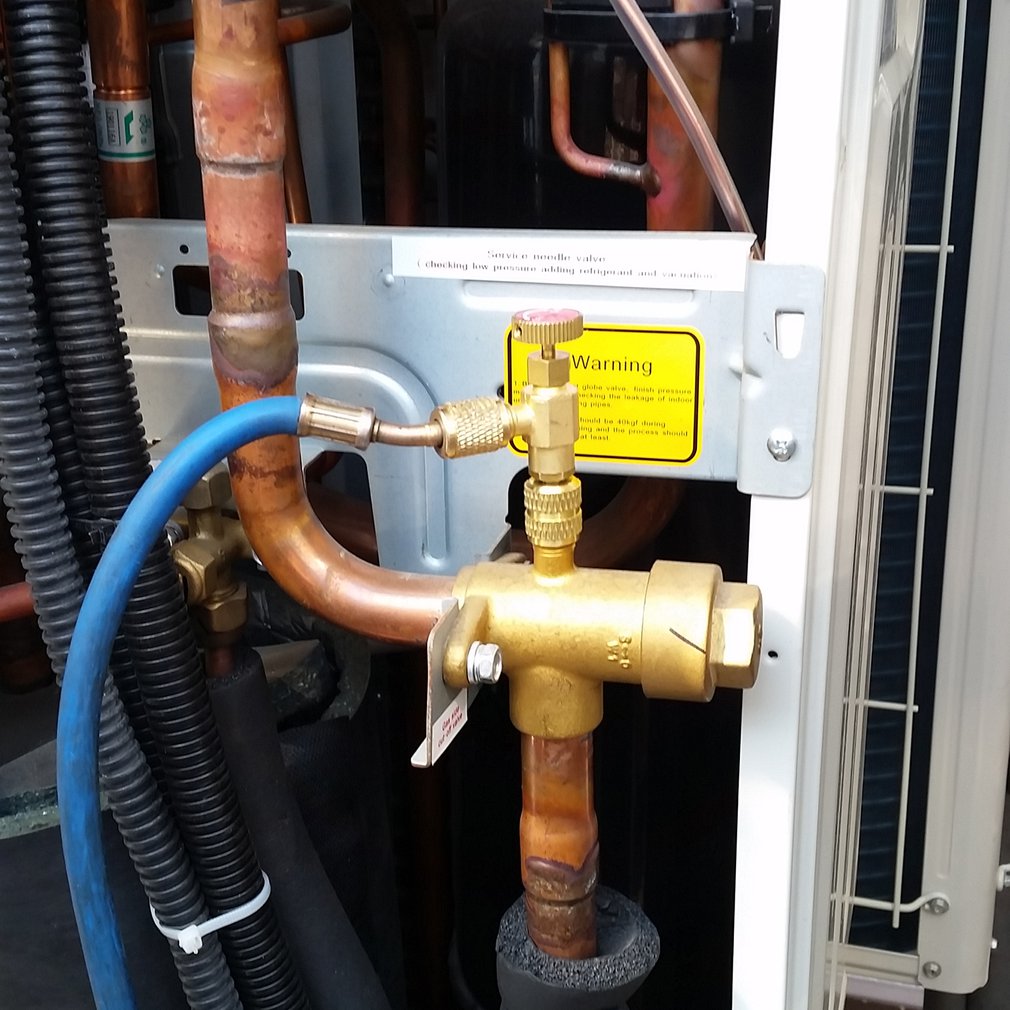 Refrigeration Charging Air Conditioning Adapter For R410A R22 1/4" Liquid Safety Valve Hose R22 Copper Adapter