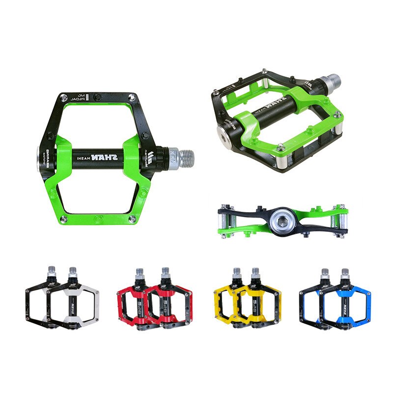 Mountain Bike Pedals Anti-Slip Bearings Magnesium Alloy Bicycle Pedals Green Yellow Red Blue Pedals for Bike