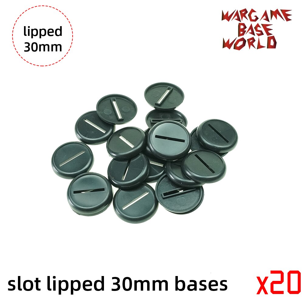 30mm slot lipped bases tafel games voor war machine: 20pcs